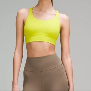 Lululemon Long Line Energy Bra Lemon Yellow 6